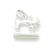 Sterling Silver Sewing Machine Charm with 20 inch Sterling Silver Chain