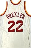 Autographed Clyde Drexler Jersey - Houston Rockets - Autographed NBA Jerseys