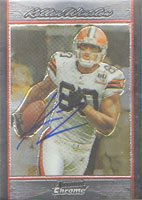 Kellen Winslow, Cleveland Browns, 2007 Bowman Chrome Autographed Card