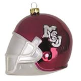 Mississippi State Bulldogs Team Glass Helmet Ornament