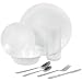 Kitchen & Housewares : Corelle Livingware 64-Piece Dinnerware Set, Service for 8, Winter Frost White