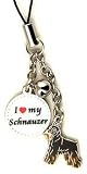 Schnauzer Dog Cell Phone Charm