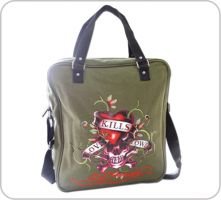 Ed Hardy Postmanbag Tasche Love kills slowly - olive