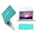 TopCase® 3 in 1 Rubberized TIFFANY BLUE Hard Case Cover and Keyboard Cover with LCD Screen Protector for Macbook Pro 13-inch 13