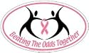 Beating the Odds Together Breast Cancer Awareness Oval Car Magnet 4" X 6"
