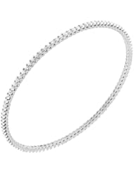 1.92 ct. tw Round Diamond Bangle Bracelet in Prong Setting - F-G VS2 - 14 Kt. White Gold