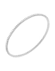 1.92 ct. tw Round Diamond Bangle Bracelet in Prong Setting - G-H SI2 - 14 Kt. White Gold