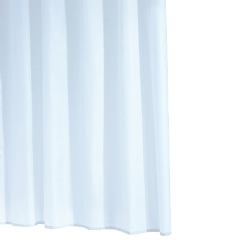 Ridder 313110-350 Duschvorhang Folie inklusive Aufh&auml;ngeringe 180 x 200 cm Standard Uni, wei&szlig;