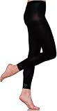 Black Ankle Length Leggings with Fine Lace Trim by Foot Traffic