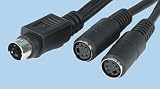 SVHS S-Video Splitter Cable 4 pin Adapter Lead - 2 to 1