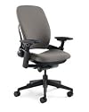 Steelcase Leap Chair, Fabric With Black Base, 12 Available Fabric Colors, Direct From the Manufacturer
