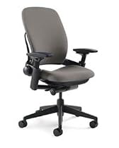 Steelcase Leap Chair, Fabric With Black Base, 12 Available Fabric Colors, Direct From the Manufacturer