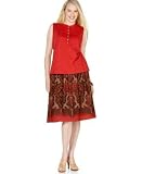 Charter Club Plus Size Sleeveless Top & Printed Flared Skirt