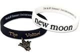 New Moon Rubber Bracelet Set: "The Volturi" with Volturi Crest Charm & Movie Logo - Licensed Twilight Saga Jewelry by NECA