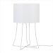 Virgil Table Lamp in Powder Coated White Shade Finish: Tan Cornflower