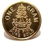 1 GRAM PURE .999 FINE GOLD BULLION COIN (2005)