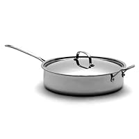 Cuisinart 733-30H Chef's Classic Stainless 5-1/2-Quart Saute Pan with Helper Handle and Cover