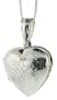 Sterling Silver Hand Engraved Heart Locket, 13/16 wide by 13/16