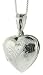 Sterling Silver Hand Engraved Heart Locket, 13/16 wide by 13/16