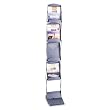Portable Folding Literature Display, 10w x 13-1/4d x 56h, Metallic Gray