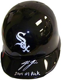 Josh Fields 2004 #1 Pick Autographed / Signed Chicago White Sox Baseball Mini Helmet