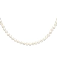 Sterling Silver 8-8.5mm White Freshwater Cultured Pearl Necklace