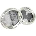Silverplated double wedding ring photo frame