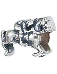 Genuine Zable (TM) Product. 925 Sterling Silver Jockey on Horse Bead Charm. 100% Satisfaction Guaranteed.