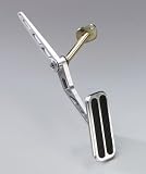 Lokar BFG-6013: Pedal Pad, Aluminum, Silver/Black, Automatic Transmission, Each