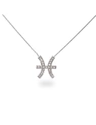 Sterling Silver & CZ Pisces Zodiac Pendant