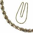 14Kt Yellow Gold Diminutive Wave Rope Chain