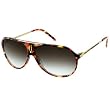 Carrera Hot/S Adult Aviator Full Rim Sports Sunglasses - Medium Havana/Light Gold/Green Gradient