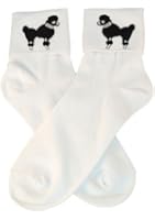 Hip Hop 50s Shop Womens Bobby Sock W/Poodle Applique