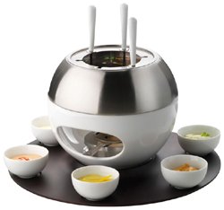 Stadler Form Fondue-Set MONA, 6-teilig, Keramik/Edelstahl 