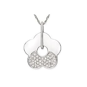 1/8 Carat Diamond 14K White Gold Pendant w/Chain 1/8 Carat Diamond 14K White Gold Pendant w/Chain