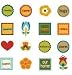 Scrapbooking Embellishment - Rubber Stickers - 16 Pieces - #9939