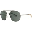 Vestal Bombardier Adult Solid Metal Lifestyle Sunglasses - Brushed Silver/Grey Green/Camel