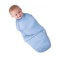 Kiddopotamus SwaddleMe Cotton Knit Adjustable Infant Wrap (Blue - Large)
