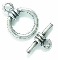 Shipwreck Beads Pewter Toggle Clasp, 16mm, Metallic, Silver, 5-Set Shipwreck Beads Pewter Toggle Clasp, 16mm, Metallic, Silver, 5-Set