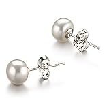 White 6-7mm AA Freshwater Pearl Earring Set