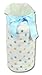 Stephan Baby Ultra Soft Plush Fleece Blanket, Blue Pastel Polka Dots