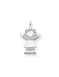 14k White Gold Kid Charm