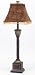 FTS Value SHIPPING - Buffet lamp w/leopard shade & beaded trim - 101-103-17