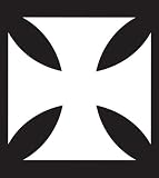 Maltese Cross Die Cutz - White Decal