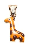14k Yellow Gold Enamel Giraffe Charm