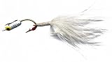 Little Skunk Fishing Jigs - White with Black Stripe/White Tail