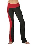 Boot-cut Fitness Pants with Two Color Wave Design