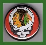 Chicago Blackhawks Grateful Dead 2.25 Inch Button
