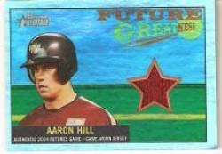 2005 Bowman Heritage Future Greatness Rainbow Jersey Relics #AH Aaron Hill - Toronto Blue Jays (Piece of Authentic Game Used Jersey - Serial #'d to 51) (Baseball Cards)
