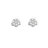 Karat Platinum Diamond Floral Earrings